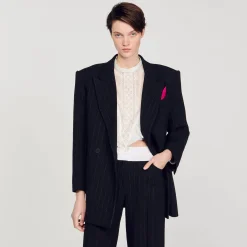 Sandro Paris Se Adequa-Jaqueta De Alfaiataria Oversized