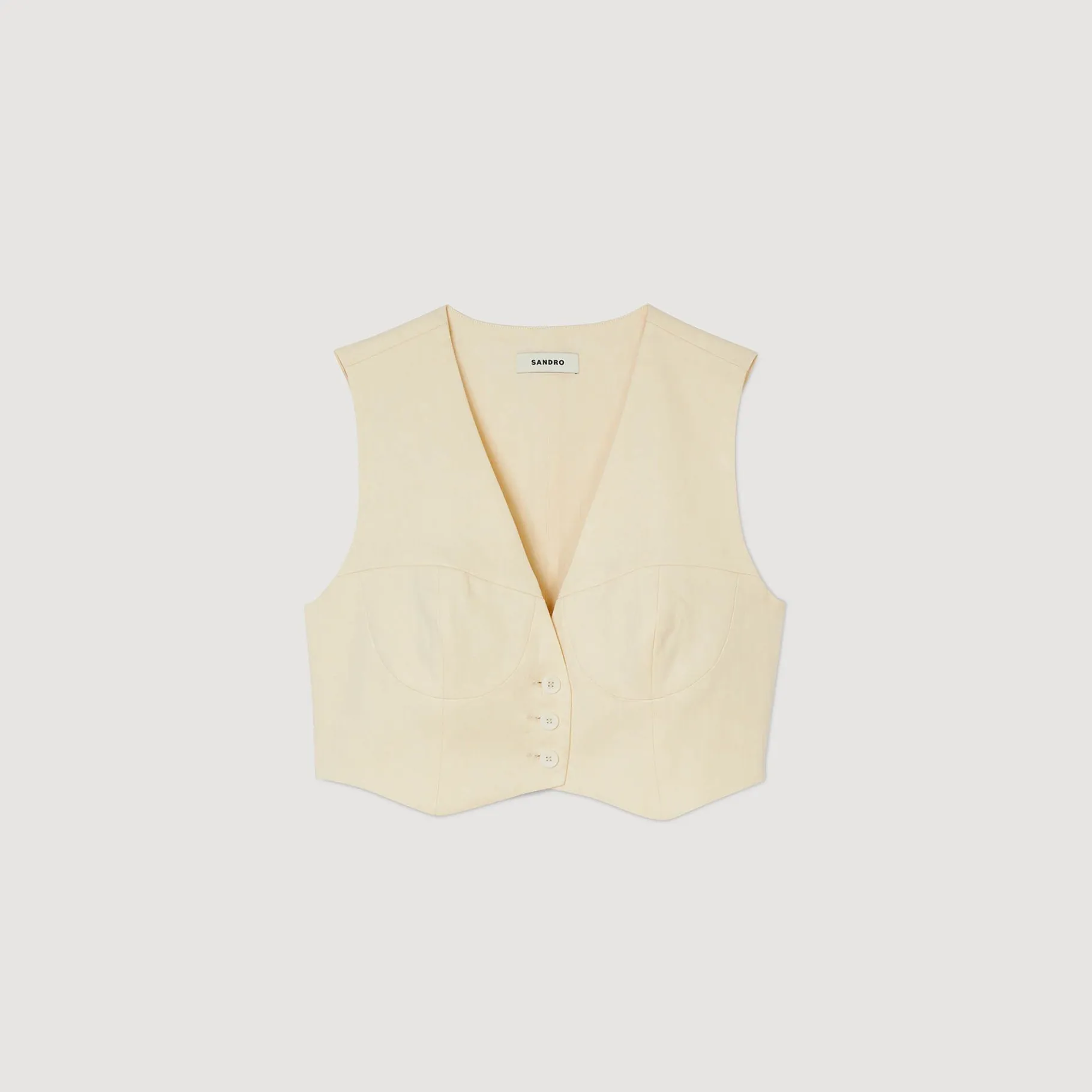 Sandro Paris Se Adequa-Jaqueta De Mistura De Linho