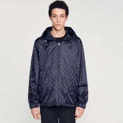 Sandro Paris Casacos E Jaquetas-Jaqueta De Nylon Com Cruz Quadrada