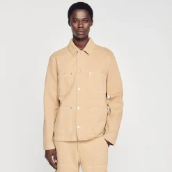 Sandro Paris Casacos E Jaquetas-Jaqueta Jeans De Trabalhador