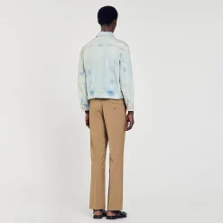 Sandro Paris Casacos E Jaquetas-Jaqueta Jeans Desbotada