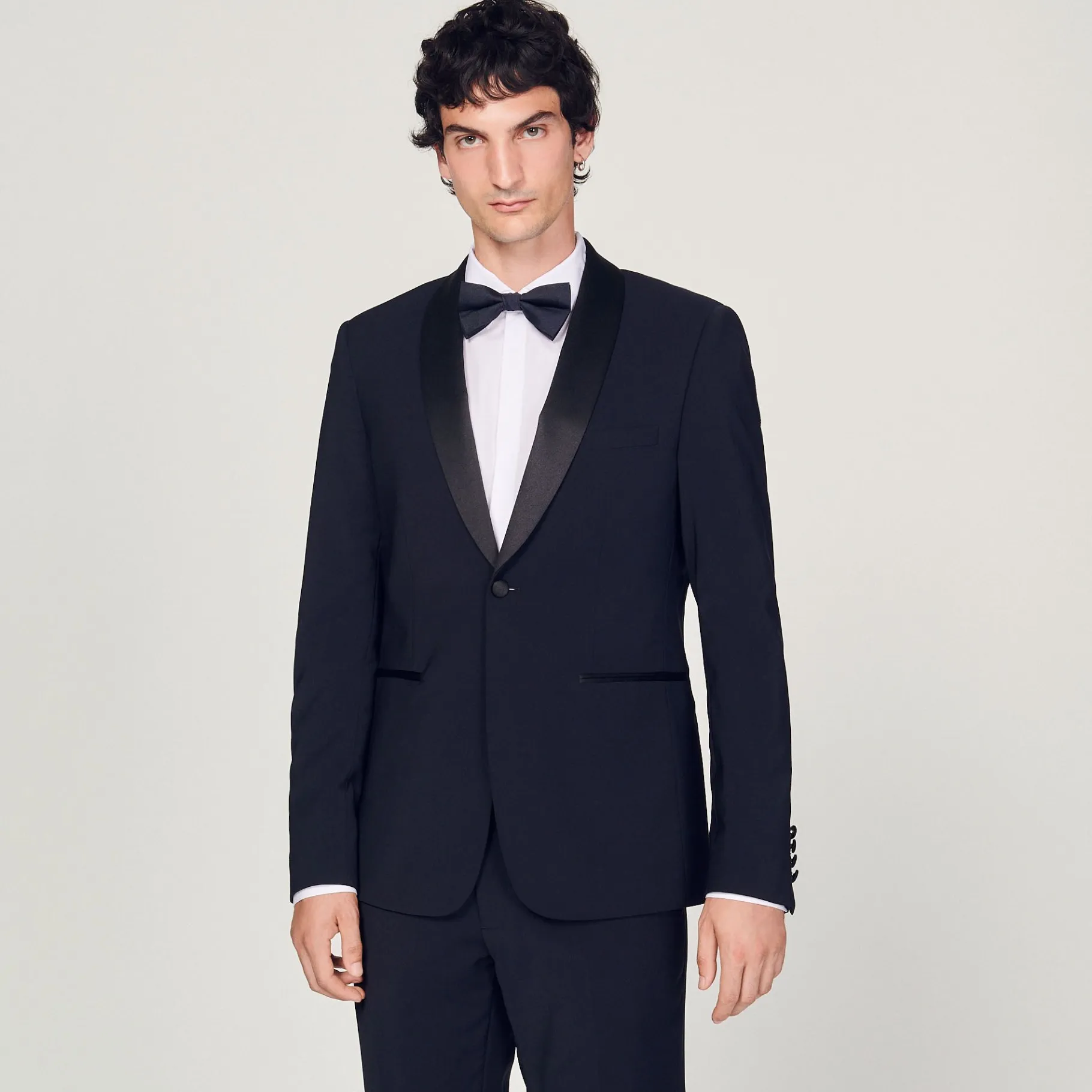 Sandro Paris Ternos E Smokings-Jaqueta Smoking Com Cetim