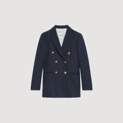 Sandro Paris Se Adequa-Jaqueta Sob Medida Com Peito Duplo