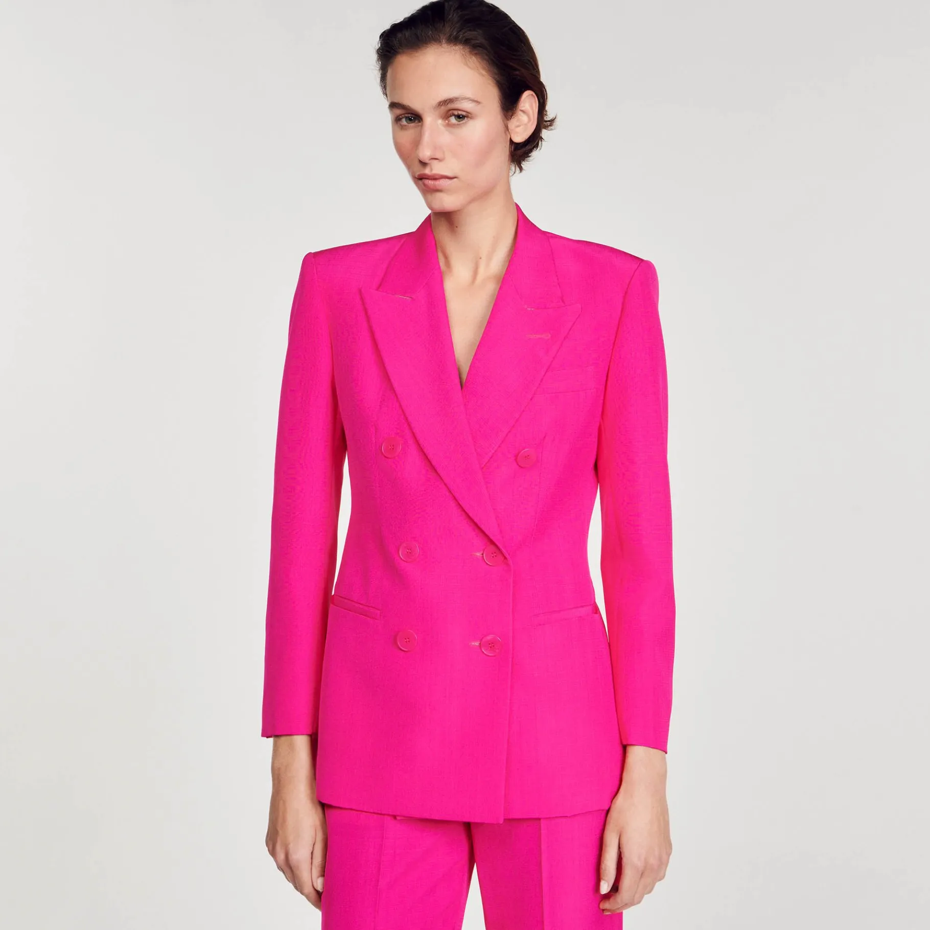 Sandro Paris Se Adequa-Jaqueta Trespassada