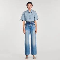 Sandro Paris Vaqueiros-Jeans Cintura Tripla