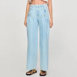 Sandro Paris Vaqueiros-Jeans De Perna Larga Com Dardos