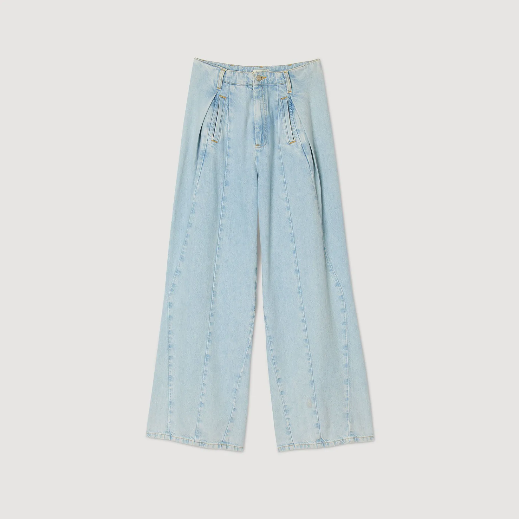 Sandro Paris Vaqueiros-Jeans De Perna Larga Com Dardos