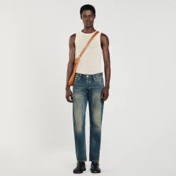 Sandro Paris Vaqueiros-Jeans Desbotados Normais