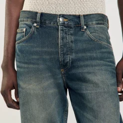 Sandro Paris Vaqueiros-Jeans Desbotados Normais