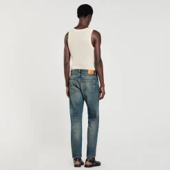 Sandro Paris Vaqueiros-Jeans Desbotados Normais