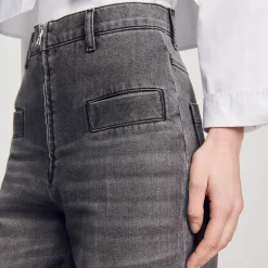 Sandro Paris Vaqueiros-Jeans Queimados Desbotados