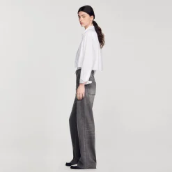 Sandro Paris Vaqueiros-Jeans Queimados Desbotados