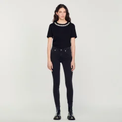 Sandro Paris Vaqueiros-Jeans Slim Fit, Cintura Regular