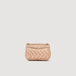 Sandro Paris Bolsas De Ombro-Mini Bolsa De Couro Acolchoado Yza