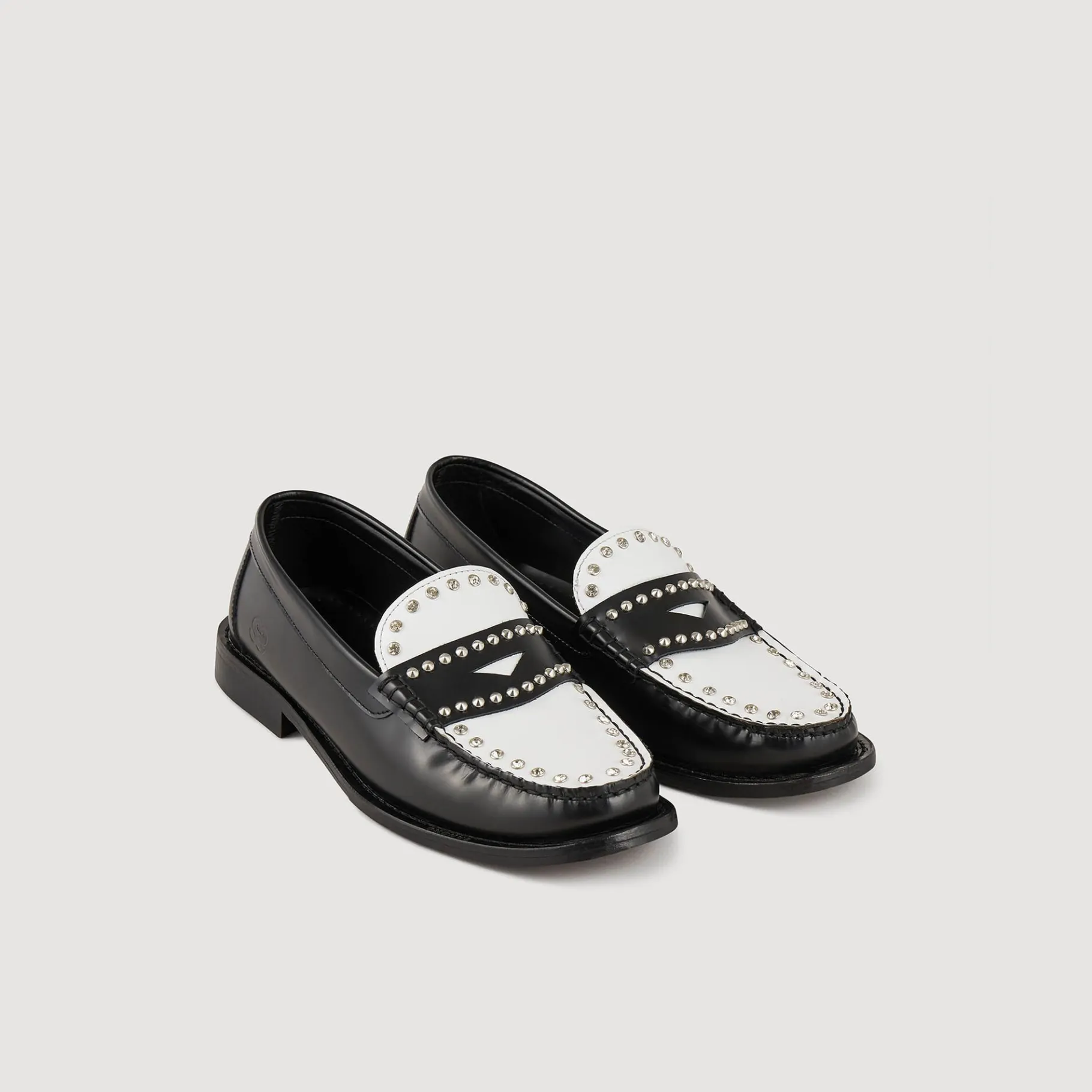 Sandro Paris Mocassins E Mulas-Mocassins Bicolores Com Tachas