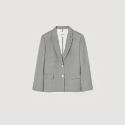 Sandro Paris Se Adequa-Paleto Com Acabamentos Acetinados