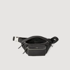 Sandro Paris Mini Bolsas-Pochete Em Tecido E Couro