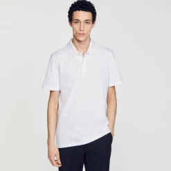 Sandro Paris Camisetas E Pólos-Polo De Algodao Com Flor