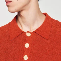 Sandro Paris Camisetas E Pólos-Polo De Malha Com Efeito Terry