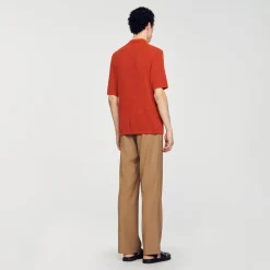 Sandro Paris Camisetas E Pólos-Polo De Malha Com Efeito Terry