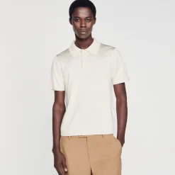 Sandro Paris Camisetas E Pólos-Polo De Malha De Manga Curta