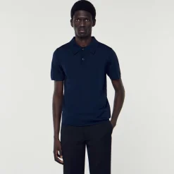 Sandro Paris Camisetas E Pólos-Polo De Malha De Manga Curta