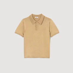 Sandro Paris Camisetas E Pólos-Polo De Malha De Manga Curta