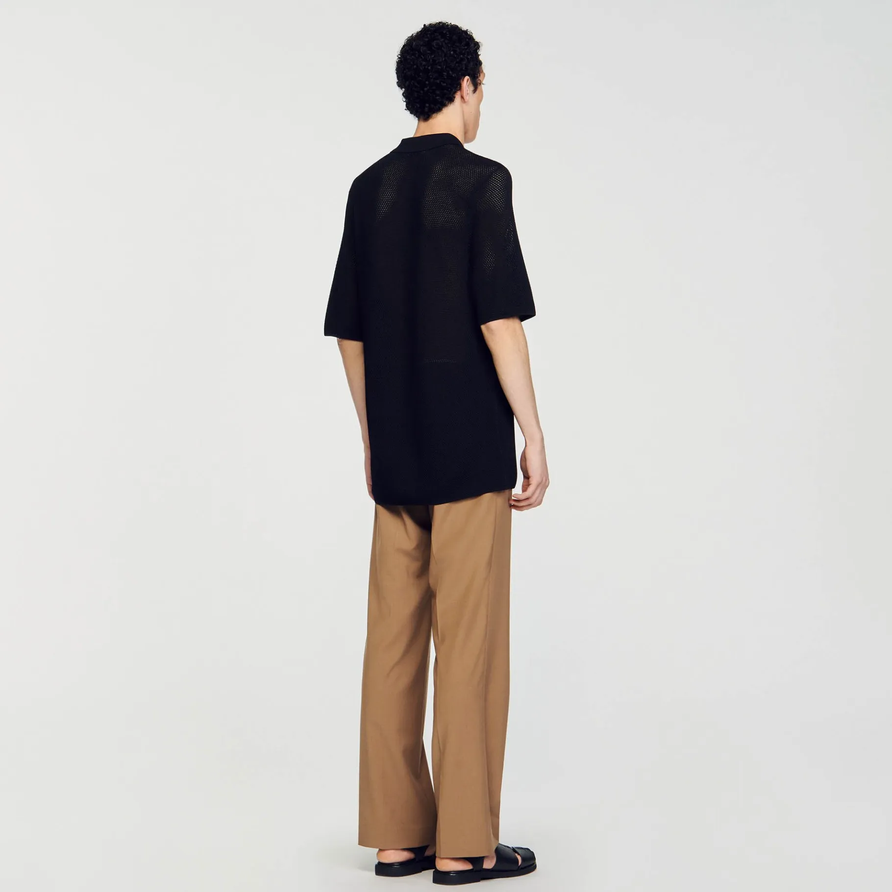 Sandro Paris Camisetas E Pólos-Polo De Malha Perfurada