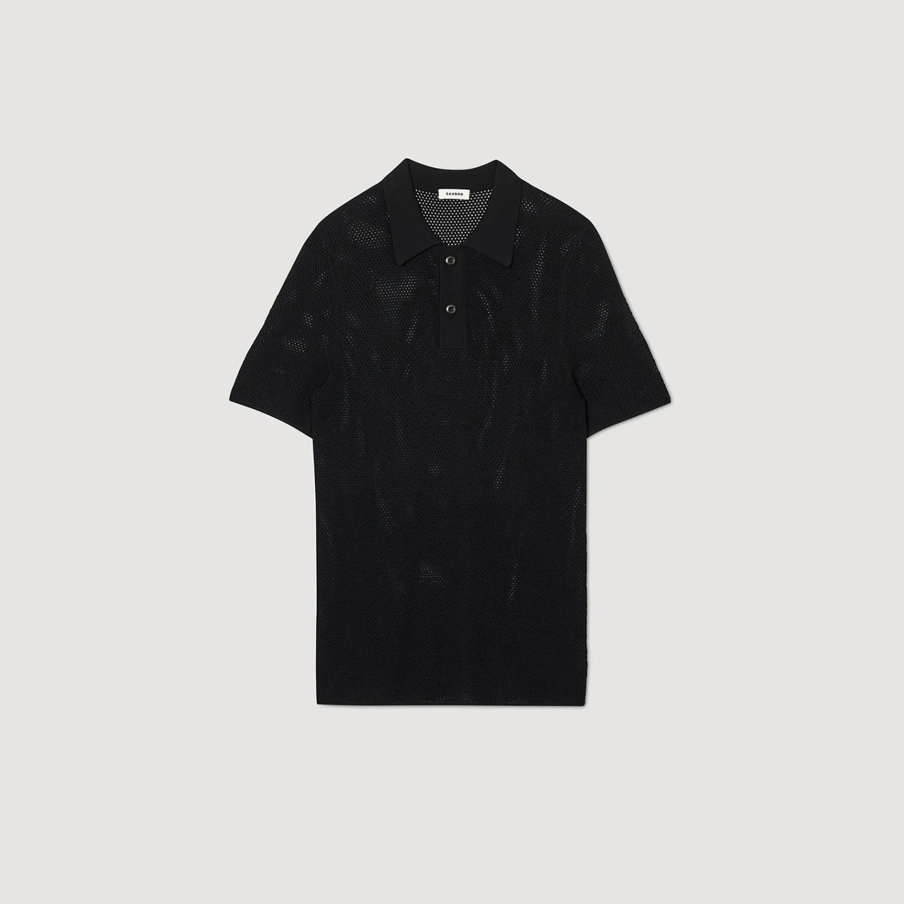 Sandro Paris Camisetas E Pólos-Polo De Malha Perfurada