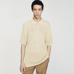 Sandro Paris Camisetas E Pólos-Polo De Malha Perfurada