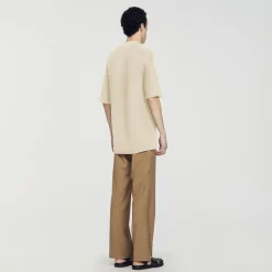 Sandro Paris Camisetas E Pólos-Polo De Malha Perfurada