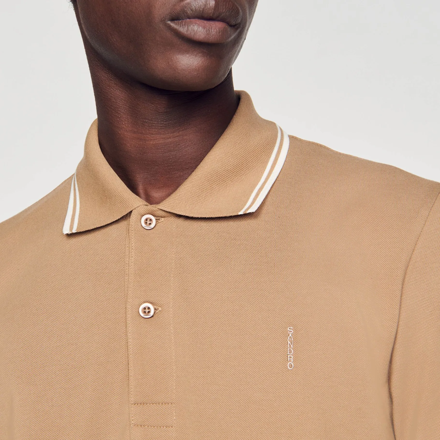 Sandro Paris Camisetas E Pólos-Polo Pique De Algodao