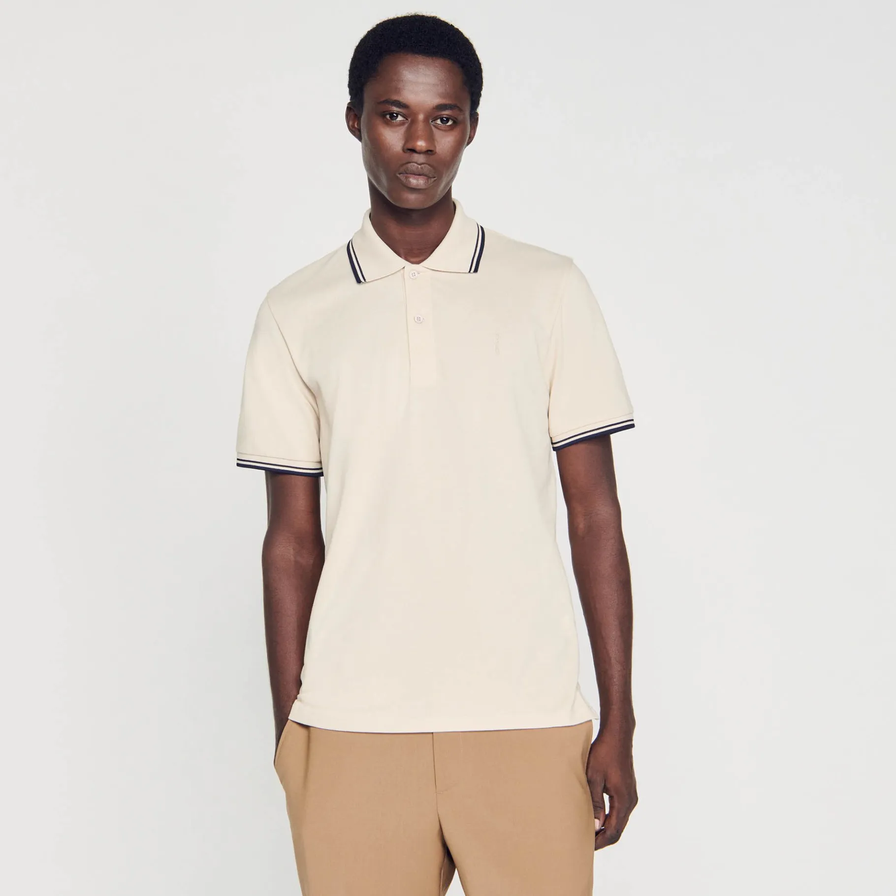 Sandro Paris Camisetas E Pólos-Polo Pique De Algodao