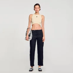 Sandro Paris Camisetas-Regata Recortada