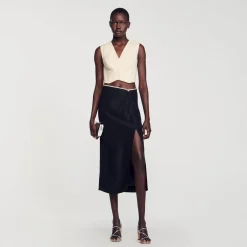 Sandro Paris Conjuntos-Saia Com Abertura E Strass