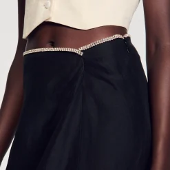 Sandro Paris Conjuntos-Saia Com Abertura E Strass