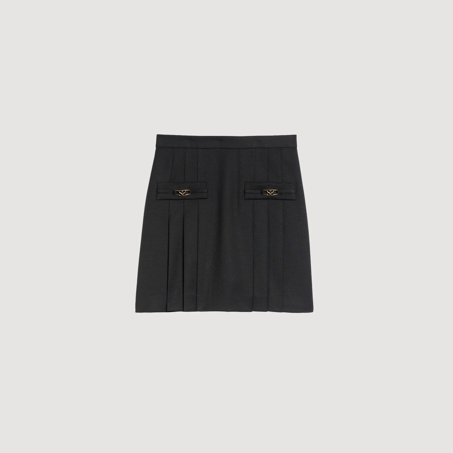 Sandro Paris Saias E Shorts-Saia Curta Com Pregas Acolchoadas