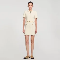 Sandro Paris Saias E Shorts-Saia Curta De Malha