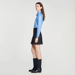 Sandro Paris Saias E Shorts-Saia Curta Listrada