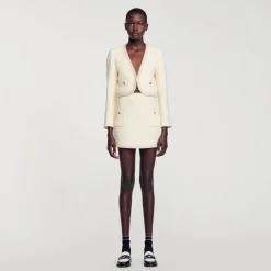 Sandro Paris Conjuntos-Saia De Sarja Pedra