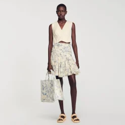 Sandro Paris Conjuntos-Saia Florida Com Babados