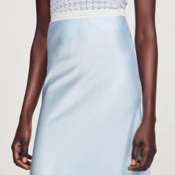 Sandro Paris Saias E Shorts-Saia Longa De Cetim