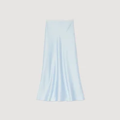 Sandro Paris Saias E Shorts-Saia Longa De Cetim