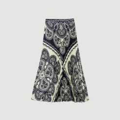 Sandro Paris Saias E Shorts-Saia Longa Esvoacante Com Bandana