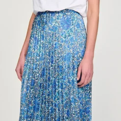 Sandro Paris Saias E Shorts-Saia Longa Fluida Com Estampa Floral