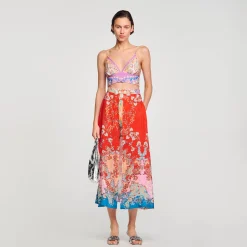 Sandro Paris Saias E Shorts-Saia Longa Trompe L'Oeil