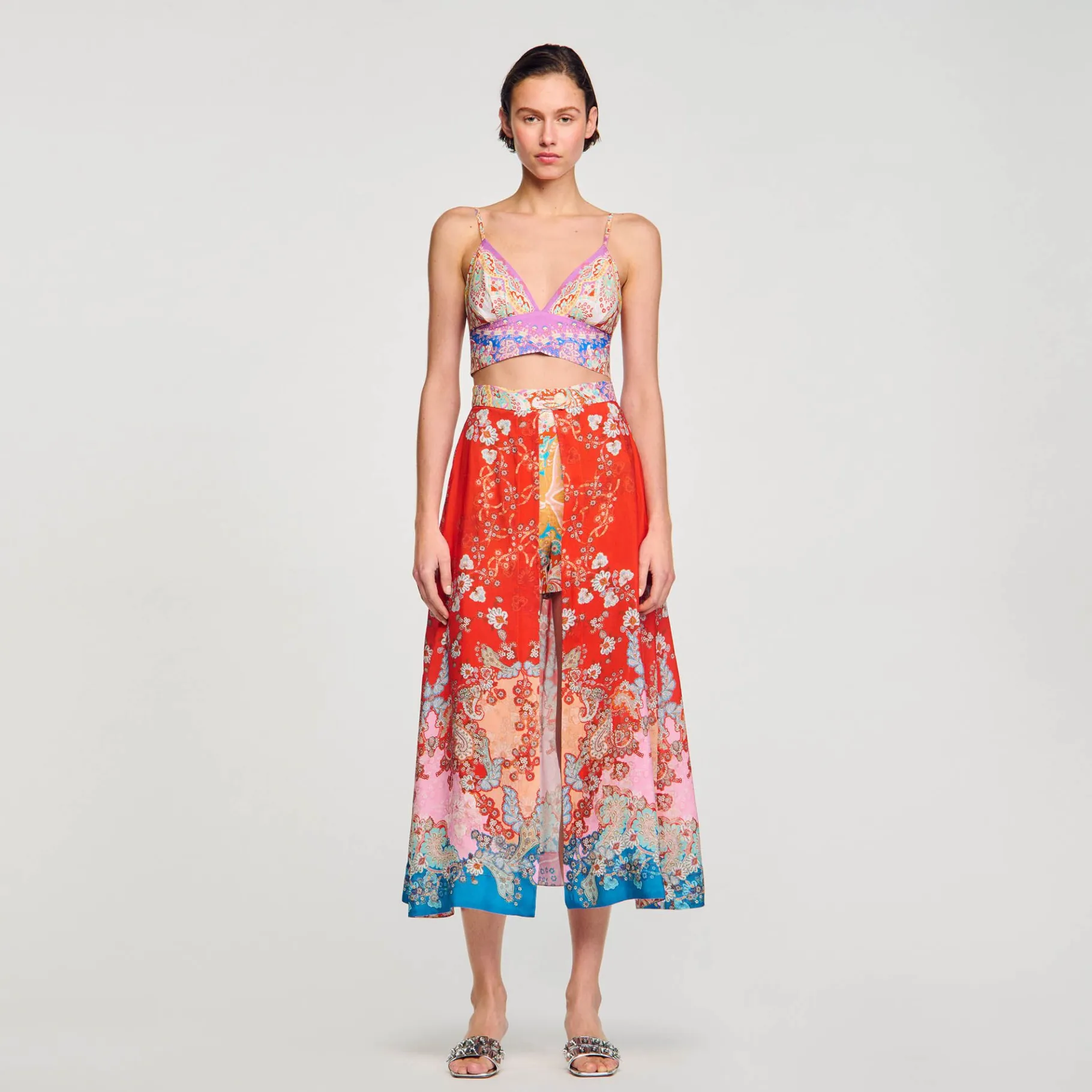 Sandro Paris Saias E Shorts-Saia Longa Trompe L'Oeil