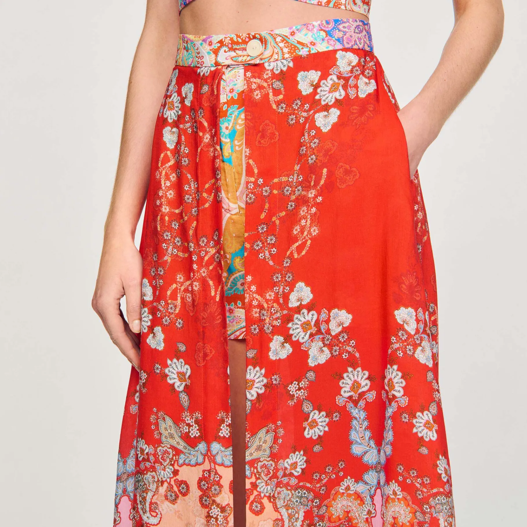 Sandro Paris Saias E Shorts-Saia Longa Trompe L'Oeil