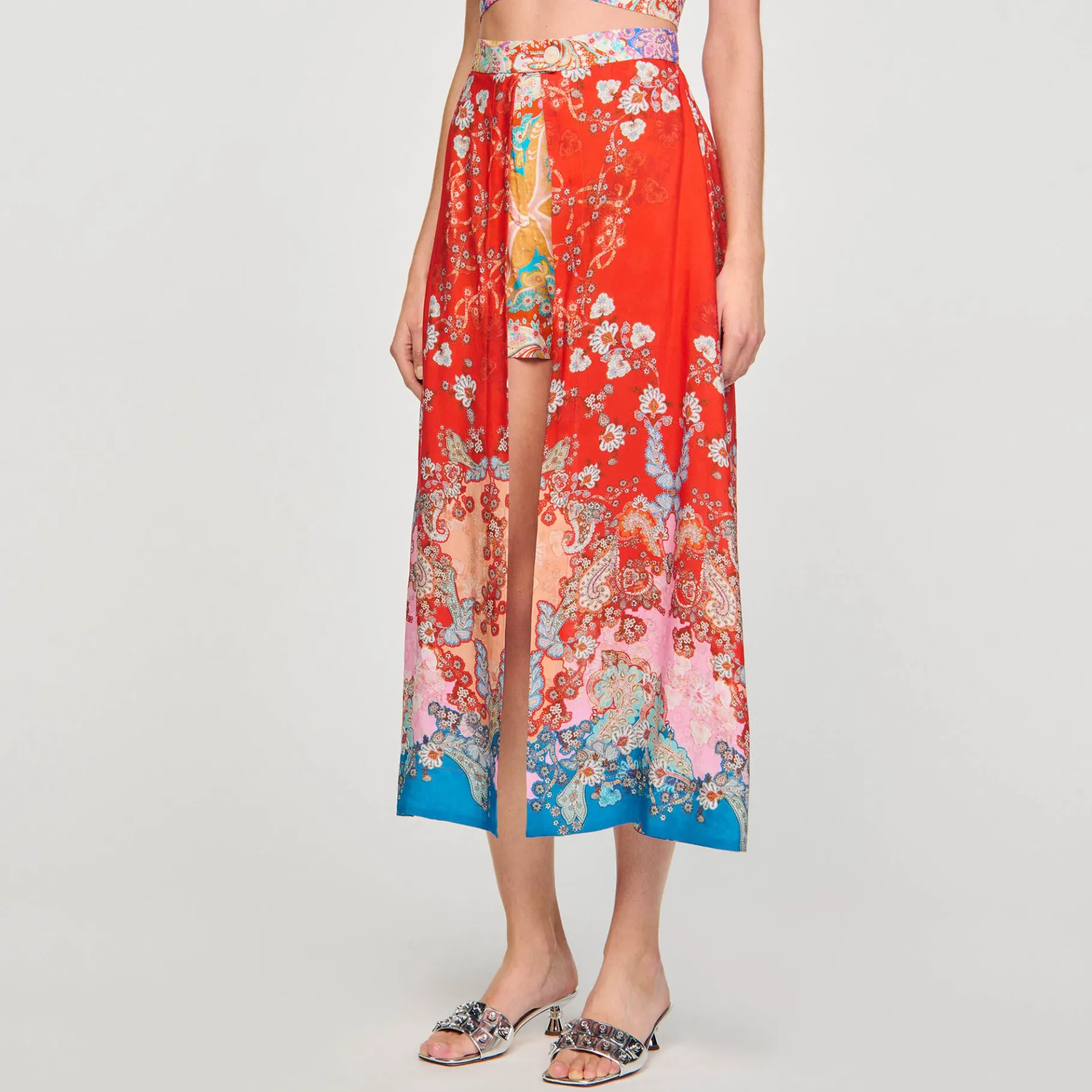 Sandro Paris Saias E Shorts-Saia Longa Trompe L'Oeil