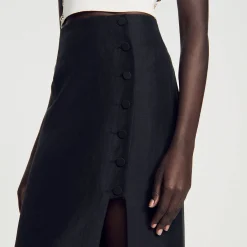 Sandro Paris Saias E Shorts-Saia Midi Com Fenda